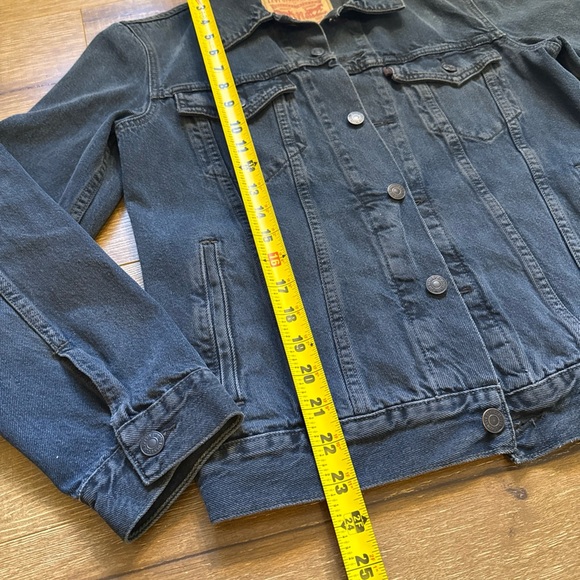 Levi's Trucker Denim Jacket Men’s XS Dark Grey Wash Jean Cotton 72334 - Picture 4 of 12